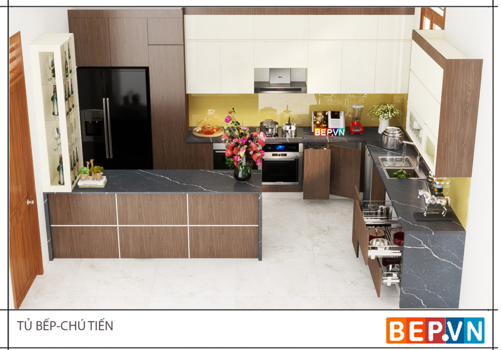 Sự kết hợp hài hòa giữa hai chất liệu Acrylic và Laminate