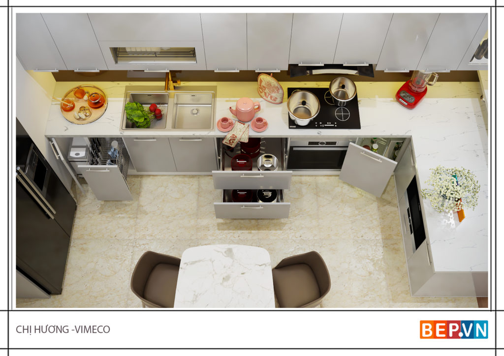 Phụ kiện tủ bếp nhà chị Hương - Vimeco