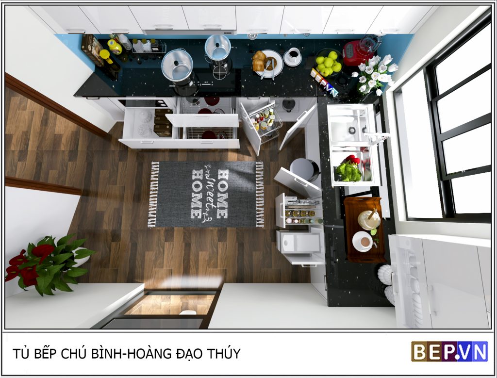 Một trong những phụ kiện tủ bếp không thể thiếu tại các căn bếp hiện đại.