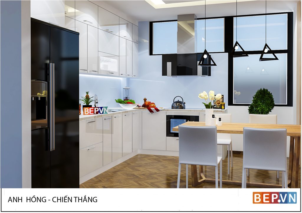 Màu xanh lá cây (Mộc) tốt cho phong thủy nhà bếp (Hỏa)