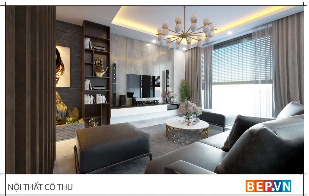 thiết kế nội thất phòng khách hiện đại cho nhà riêng