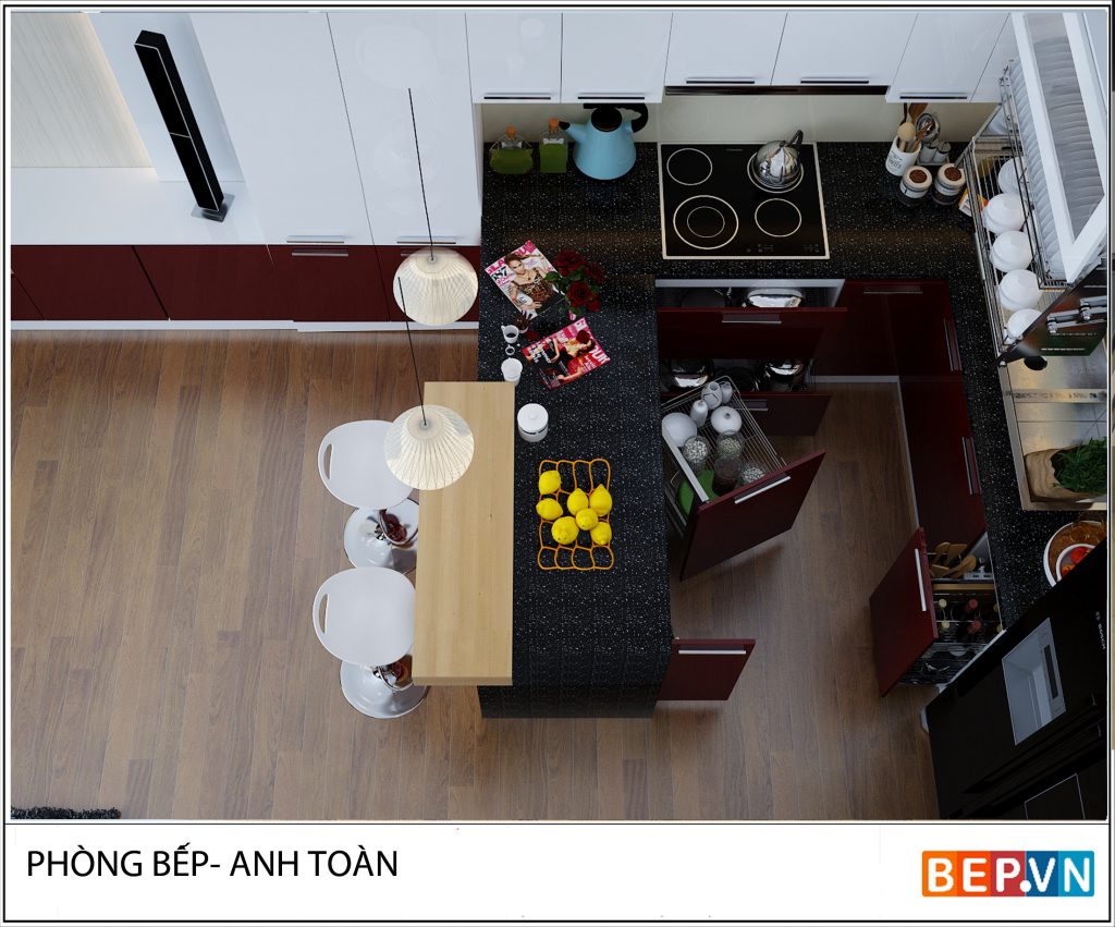Căn bếp hiện đại không thể thiếu giá góc tủ bếp.