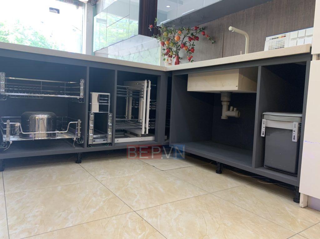 tủ bếp khung inox gia công phun sơn tĩnh điện cao cấp, bền đẹp