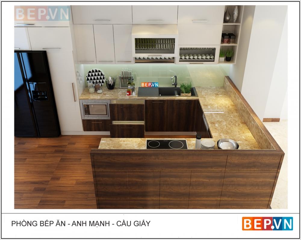 Vệ sinh đá ốp mặt bếp đúng cách.