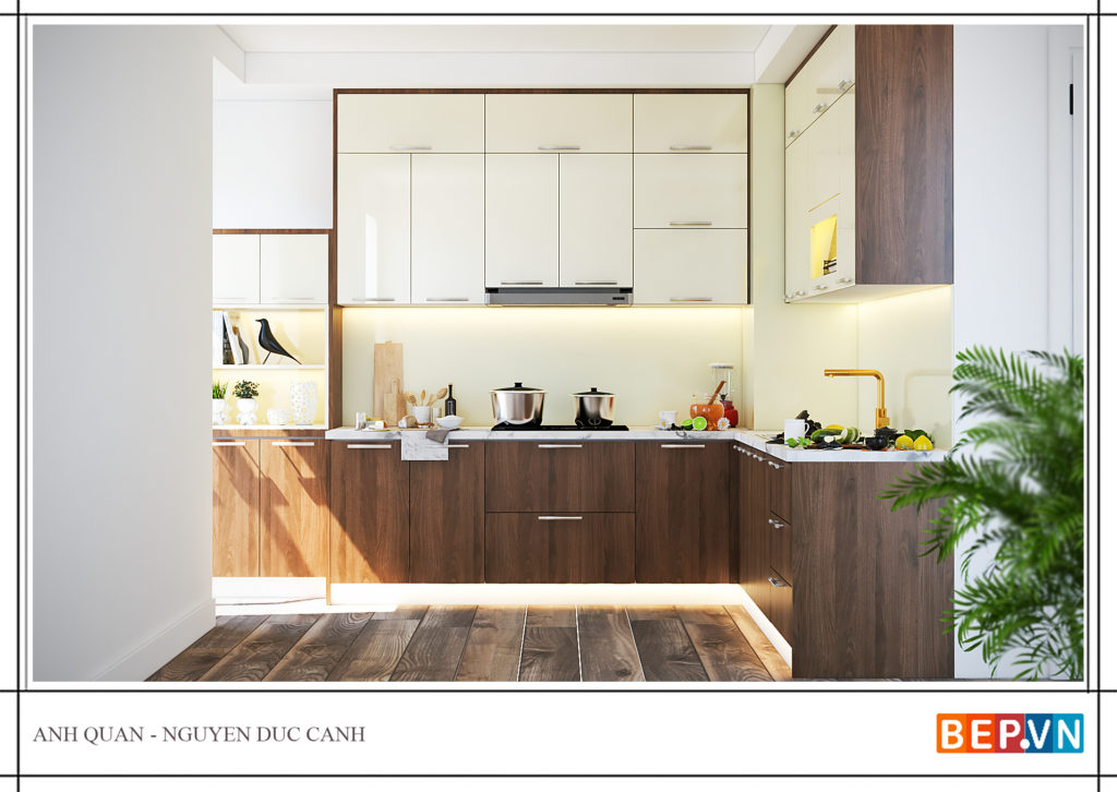 Lựa chọn kết hợp hai chất liệu Acrylic kết hợp Laminate