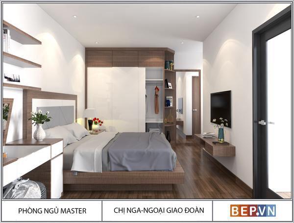 Thiết kế phòng ngủ hiện đại nhà chị Nga - Ngoại giao đoàn Thiết kế phòng ngủ hiện đại nhà chị Nga - Ngoại giao đoàn