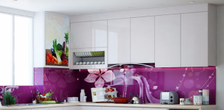 Tủ bếp Acrylic dạng chữ L gia đình chú Hải