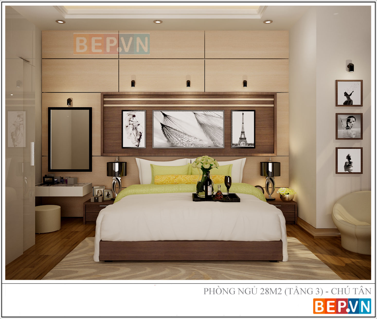 Thiết kế phòng ngủ nhà chú Tân - Vĩnh yên