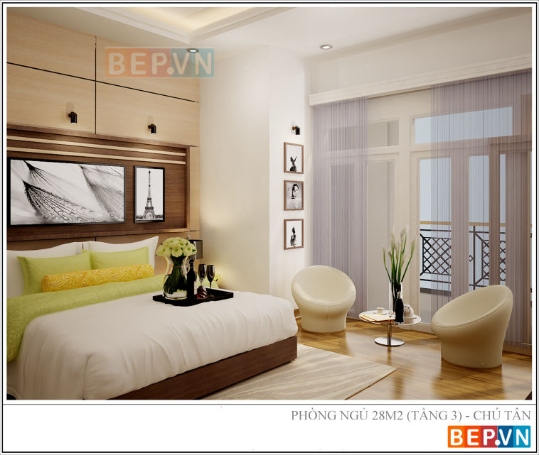 Thiết kế phòng ngủ nhà chú Tân - Vĩnh yên