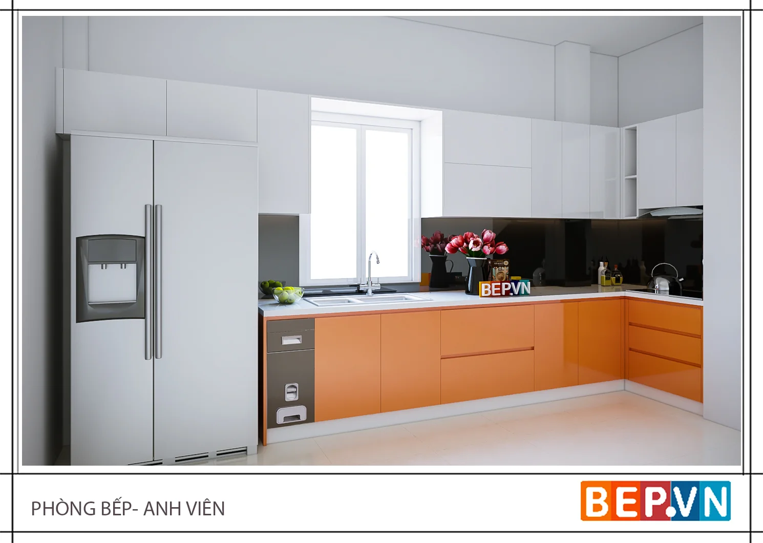 Mẫu #017: Tủ bếp phong cách hiện đại Bep.vn