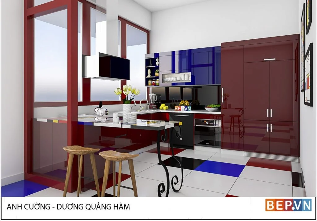 Gam màu sáng kết hợp kính