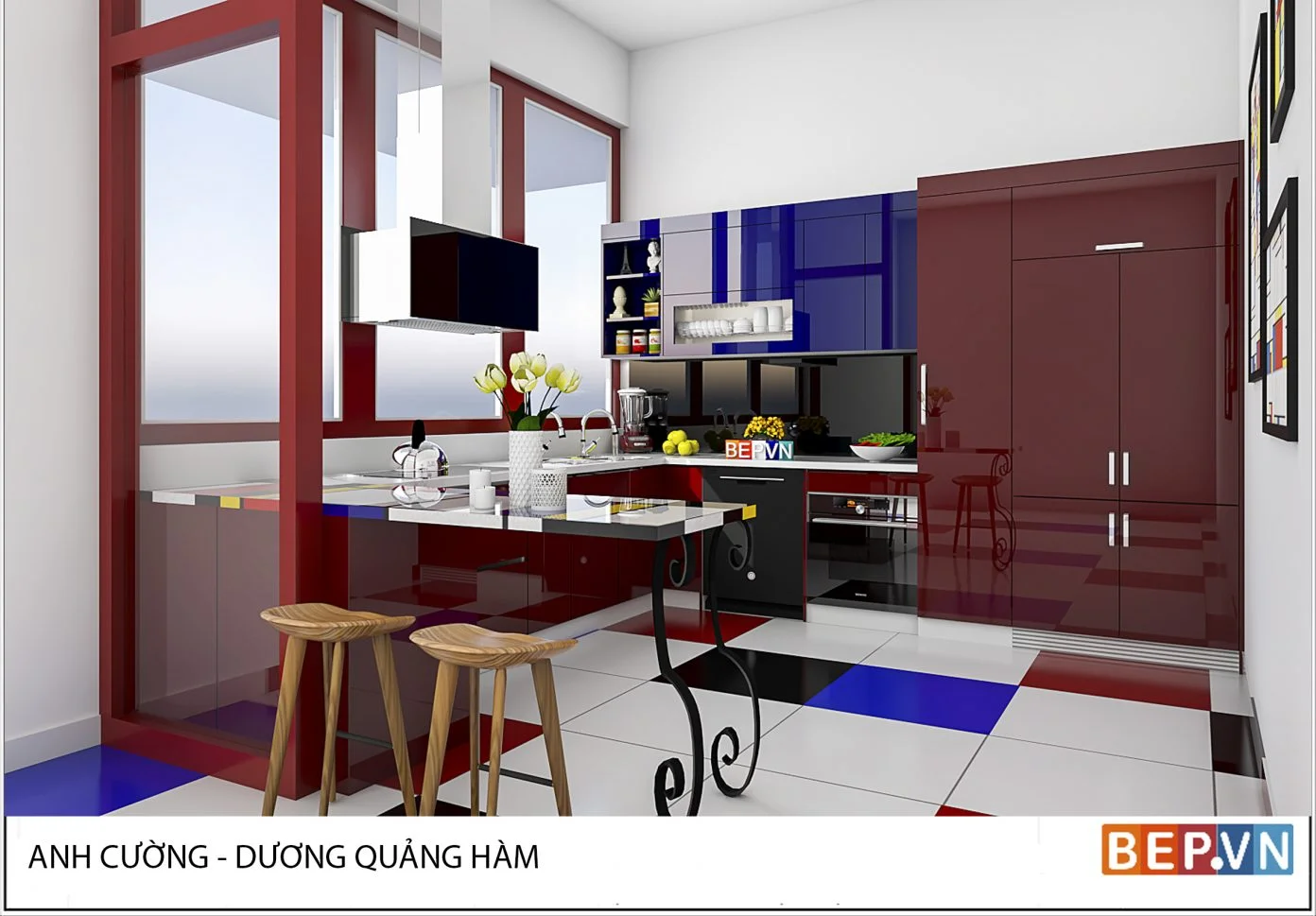 Mẫu #019: Thiết kế tủ bếp đẹp cho nhà bếp nhỏ - mẫu 16