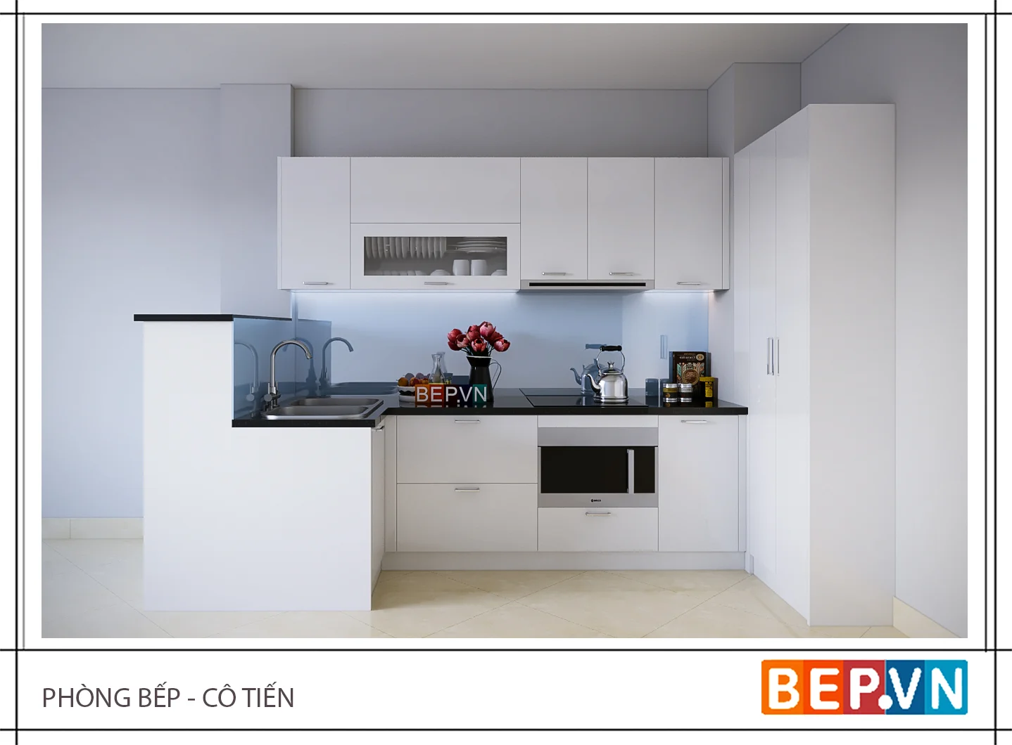 Mẫu #014: Thiết kế tủ bếp đẹp cho nhà bếp nhỏ - mẫu 14