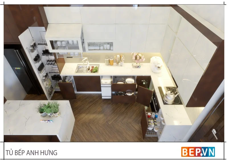 Mẫu #188: Phụ kiện tủ bếp Inox thông minh, tiện dụng - mẫu 3