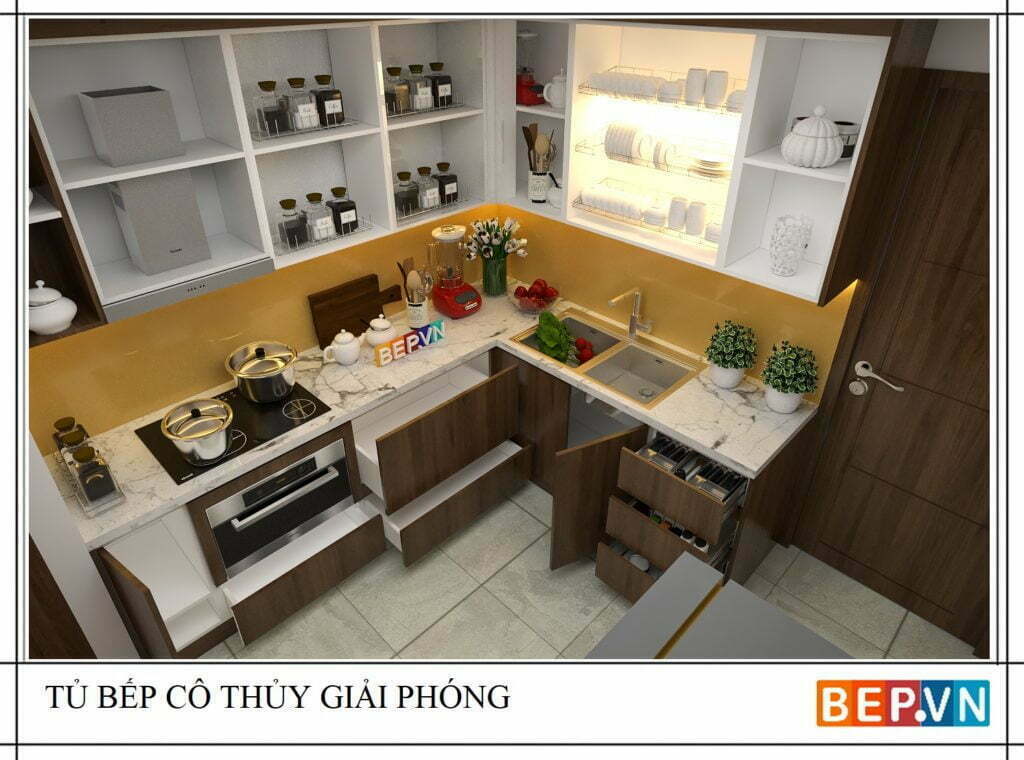 thiết kế tủ bếp đẹp hiện đại và sang trọng 2 | Bep.vn