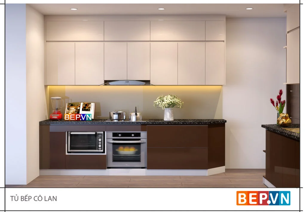 Tủ bếp tận dụng tối đa không gian lưu trữ nhà nhỏ