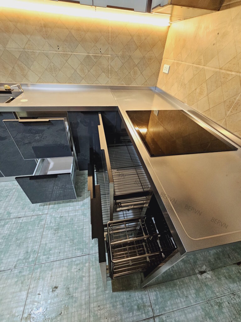 Phụ kiện tủ bếp dưới thông minh, tiện lợi