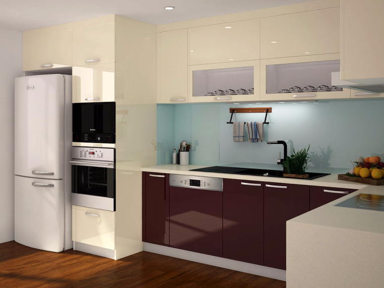 tủ bếp acrlylic kiểu chữ L anh Hảo cibutra