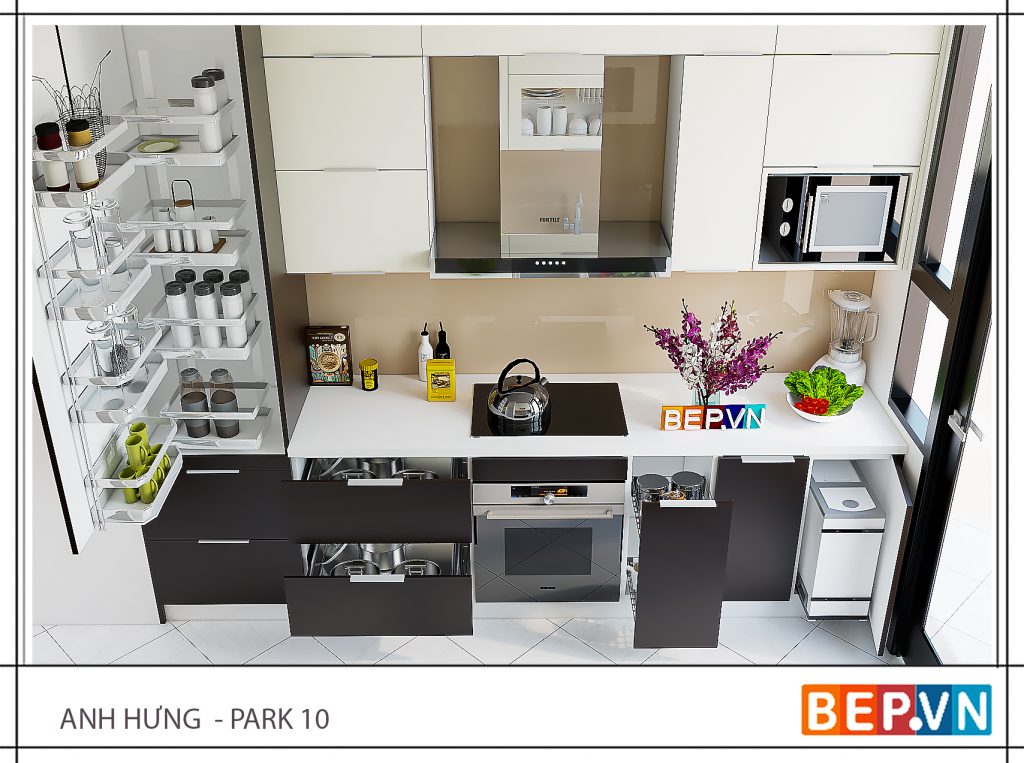 4 thiết kế tủ bếp chữ i thú vị, độc đáo
