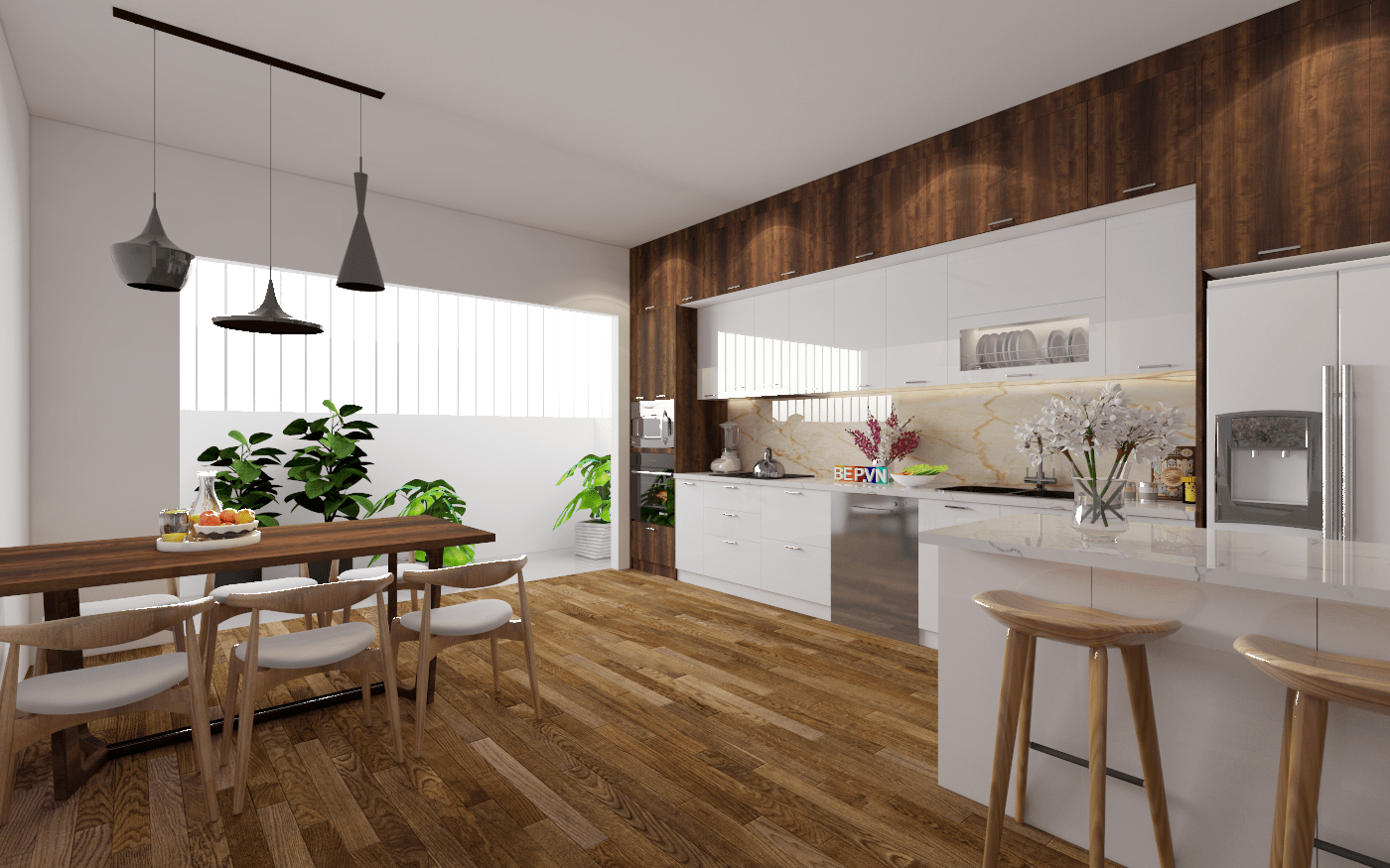 top 10 tủ bếp Laminate phong cách Châu Âu