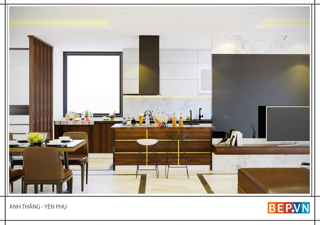 4 ý tưởng tủ bếp hiện đại cho không gian mở