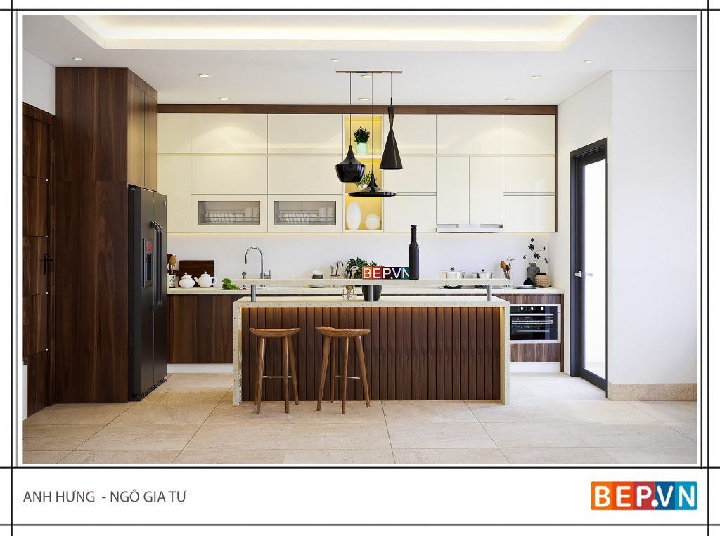 4 ý tưởng tủ bếp hiện đại cho không gian mở