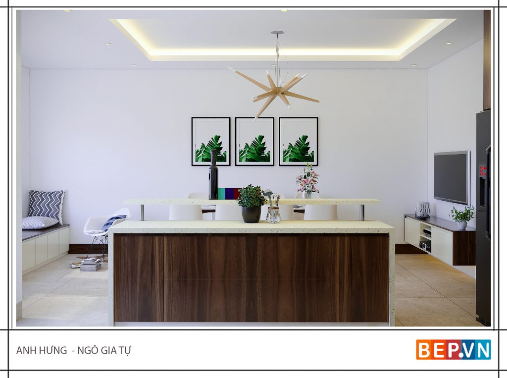 4 ý tưởng tủ bếp hiện đại cho không gian mở