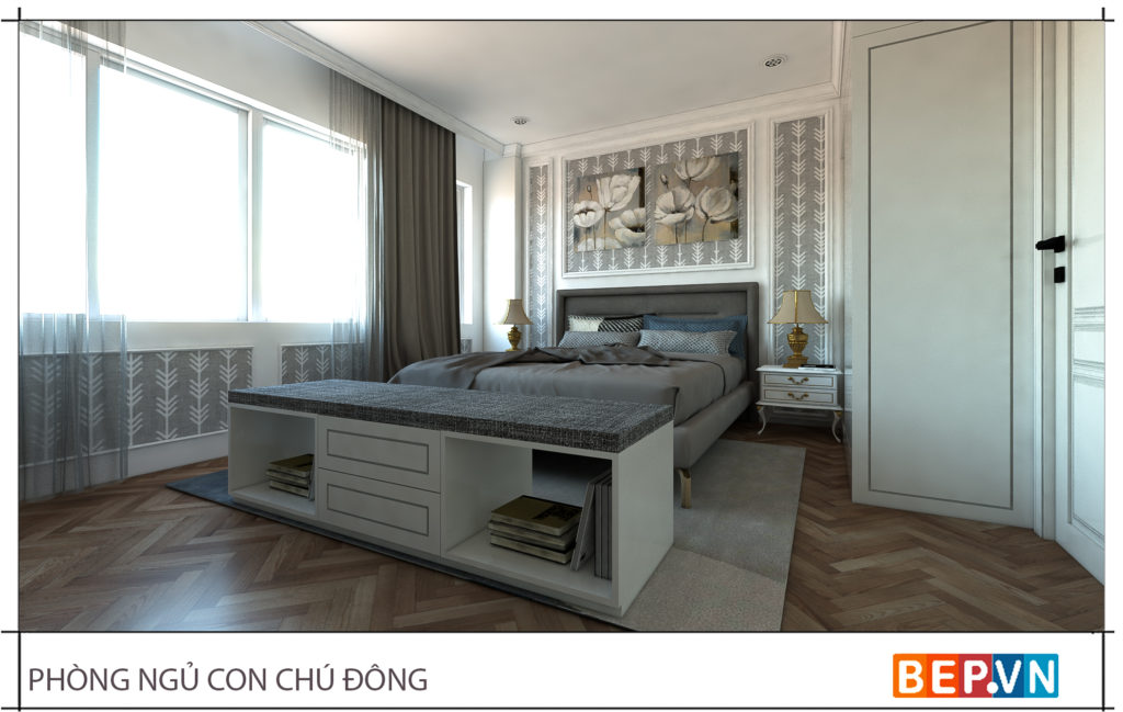 phong ngu theo phong cach tan co dien