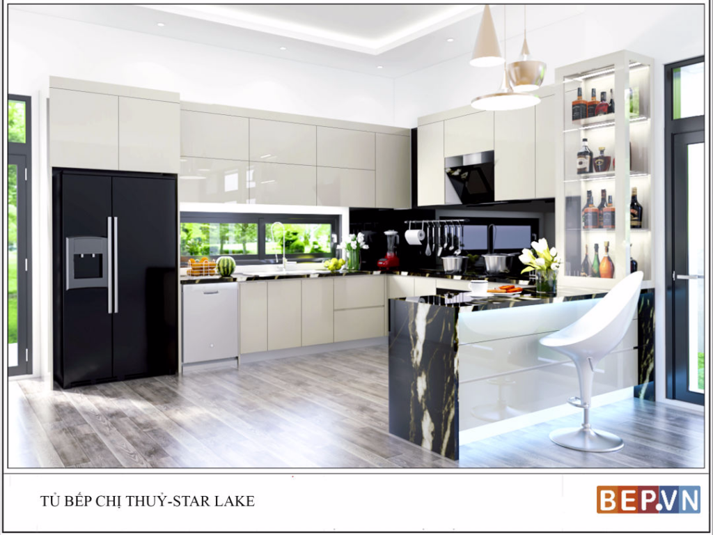Tủ bếp đẹp nhà chị Thủy Tủ bếp đẹp nhà chị Thủy