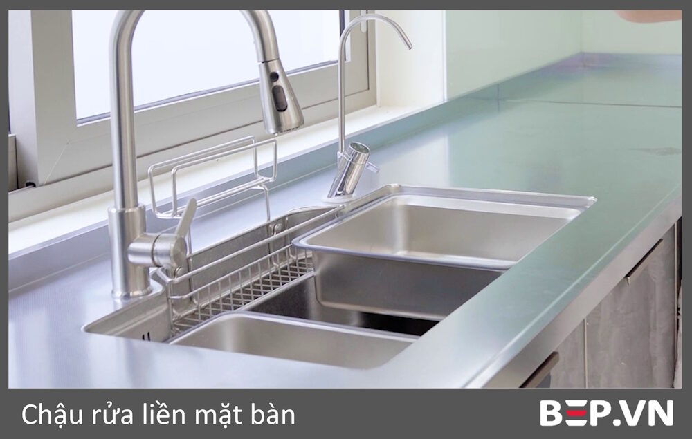 Chậu rửa hàn liền mặt