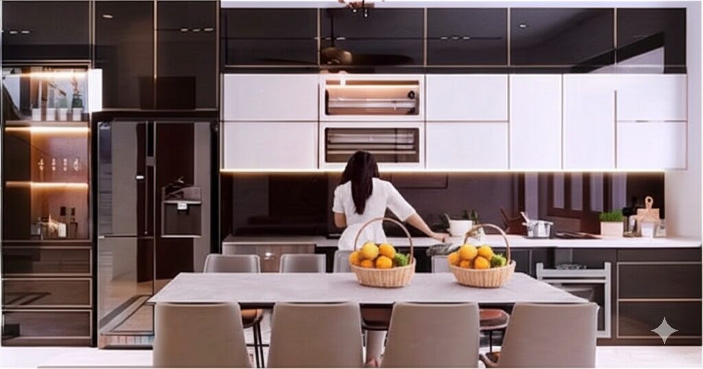 Tủ bếp inox cánh kính chữ I từ Bep.vn – sự lựa chọn thông minh, mang phong cách hiện đại và tối ưu hóa không gian