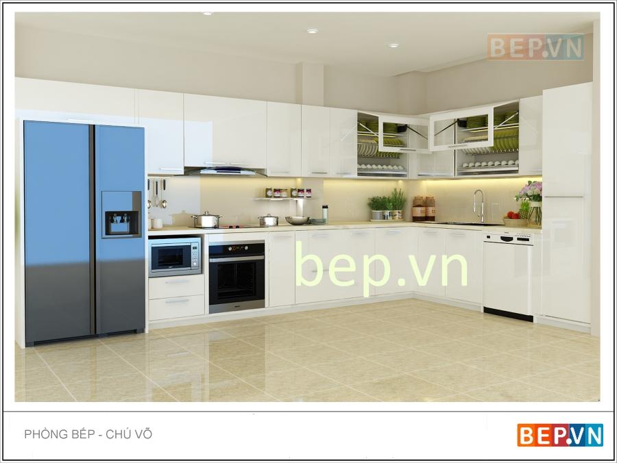 Tủ bếp Acrylic nhà giáo sư Đặng Hùng Võ
