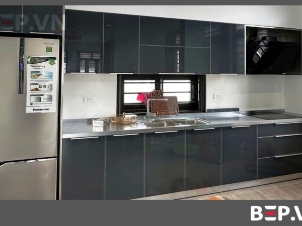 Tủ bếp inox cánh kính L03