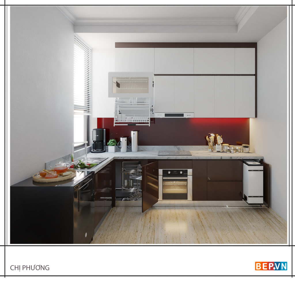 Mẫu thiết kế tủ bếp chữ l được yêu thích năm 2019 15