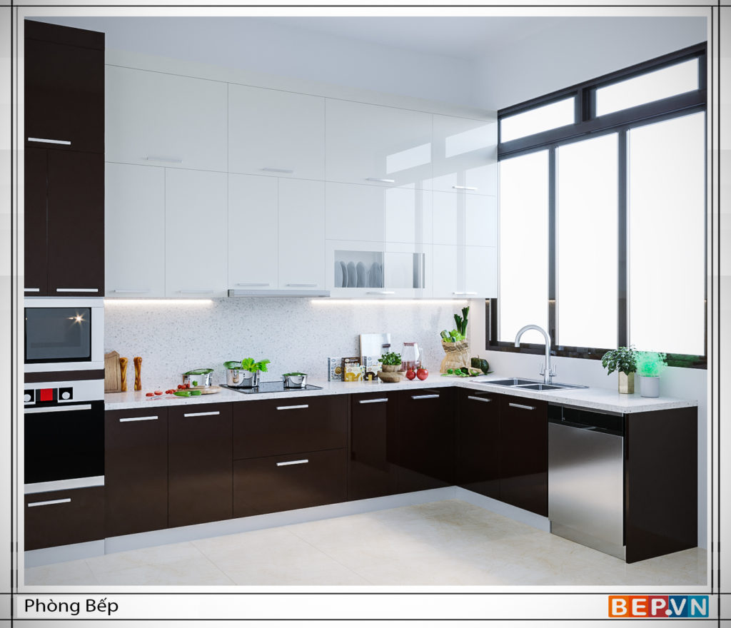 Thiết kế cửa sổ đón ánh nắng tự nhiên vào phòng bếp là cần thiết