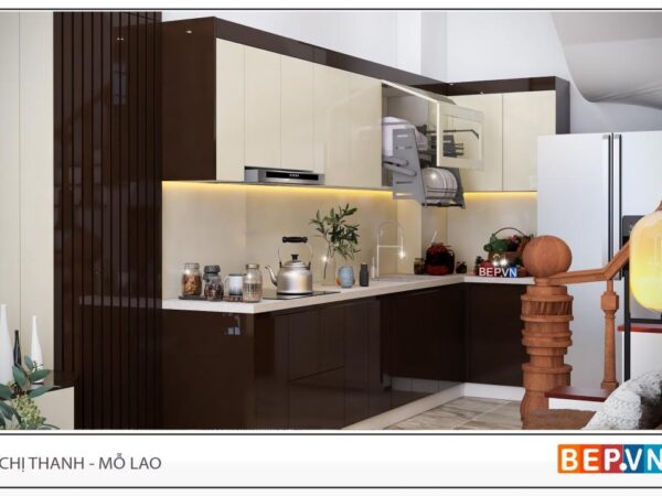 Tủ bếp chữ L chị Thanh