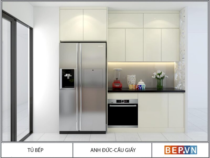Alternative view of Tủ bếp song song Acrylic Laminate nhà anh Đức - Cầu Giấy