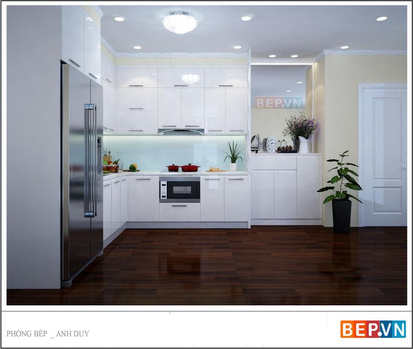 Tủ bếp Acrylic anh Duy