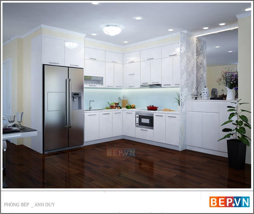 Tủ bếp Acrylic anh Duy