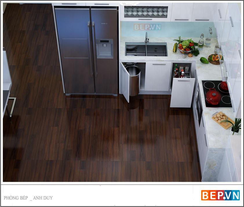 Tủ bếp Acrylic anh Duy