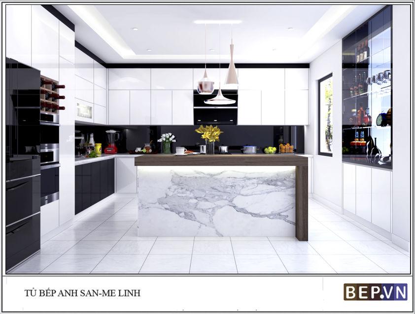 Tủ bếp Acrylic anh San - Mê Linh