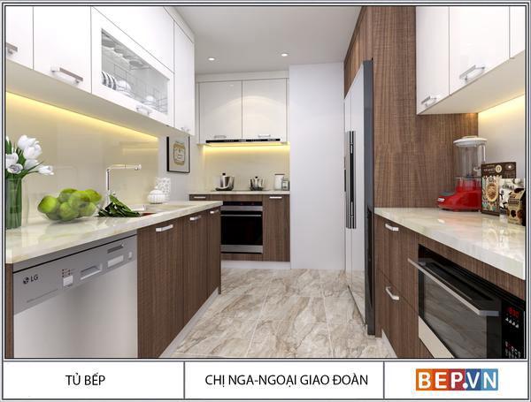 Thiết kế tủ bếp hiện đại nhà chị Nga - Ngoại giao đoàn Thiết kế tủ bếp hiện đại nhà chị Nga - Ngoại giao đoàn