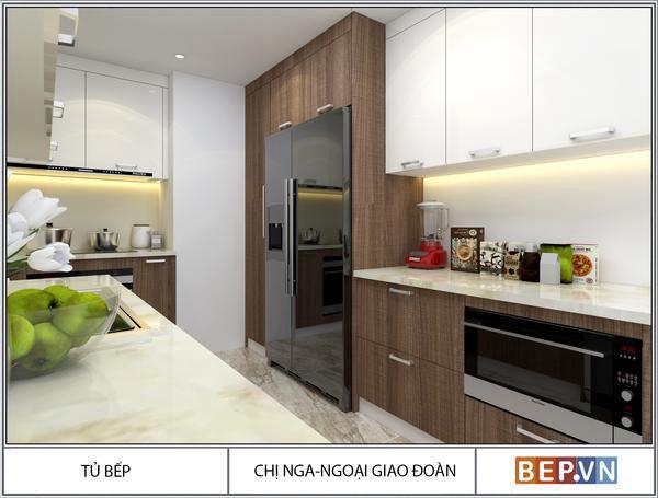 Thiết kế tủ bếp hiện đại nhà chị Nga - Ngoại giao đoàn Thiết kế tủ bếp hiện đại nhà chị Nga - Ngoại giao đoàn