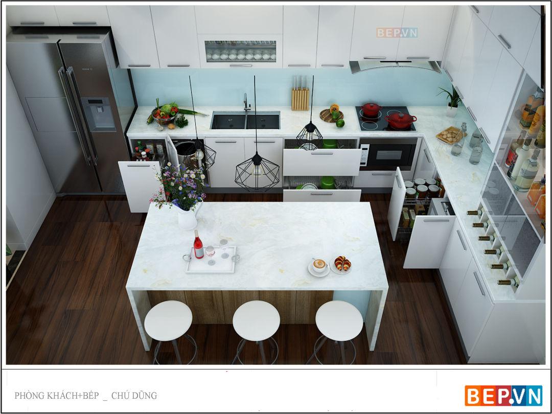 Tủ bếp Acrylic chú dũng Imperial