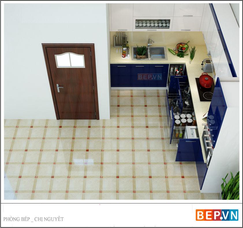 Tủ bếp Acrylic chị Nguyệt Anh