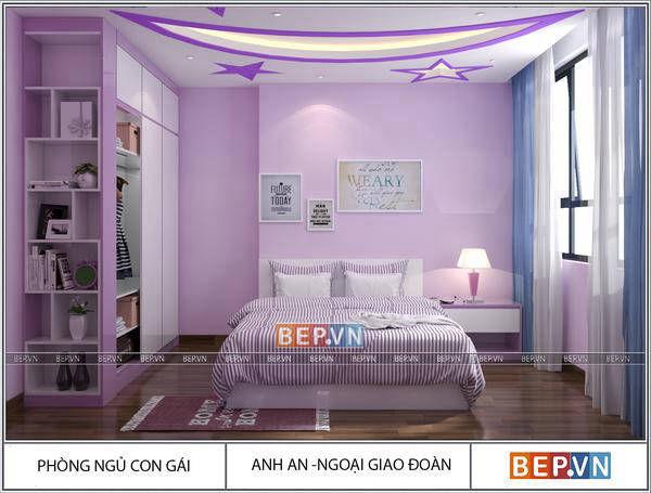Phòng ngủ Thiết kế nội thất hiện đại nhà anh An 