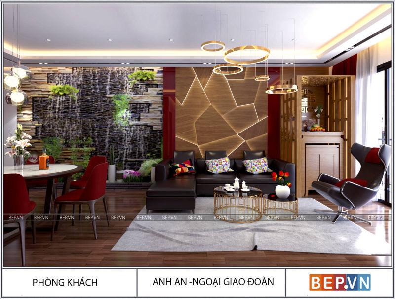 Thiết kế nội thất hiện đại nhà anh An 