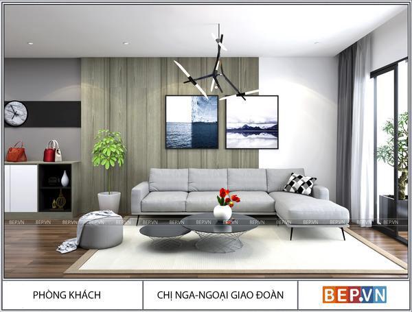 Thiết kế phòng khách hiện đại nhà chị Nga - Ngoại giao đoàn Thiết kế phòng khách hiện đại nhà chị Nga - Ngoại giao đoàn