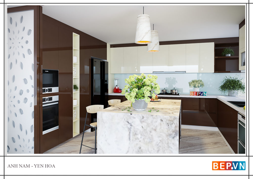 Thiết kế đảo bếp sang trọng cho tủ bếp hiện đại, sang trọng hơn