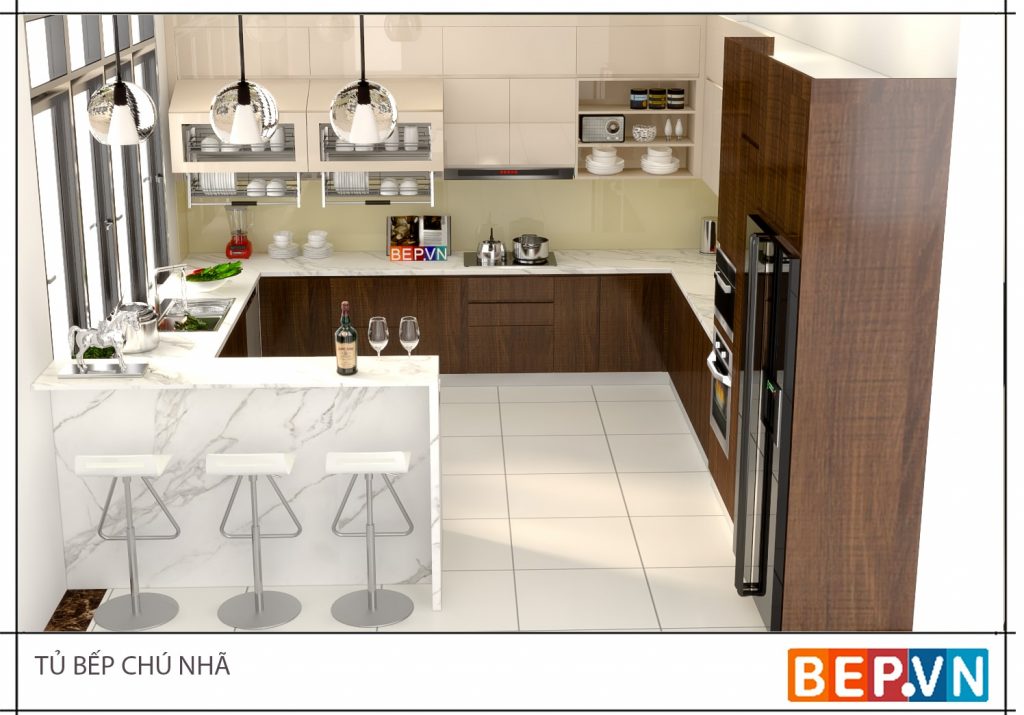 Lựa chọn mẫu tủ bếp gỗ đẹp khiến bạn hết lo âu